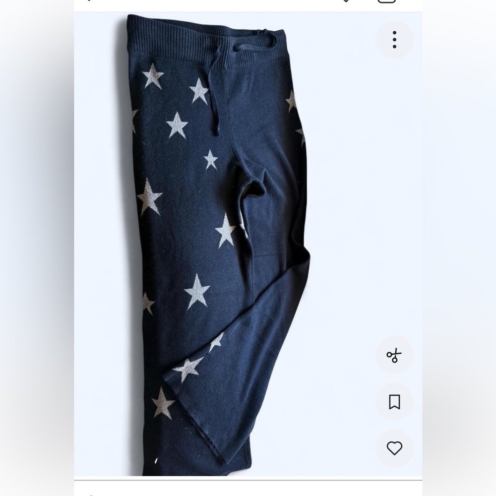 Chaser Black Star Print Knit Lounge Pants